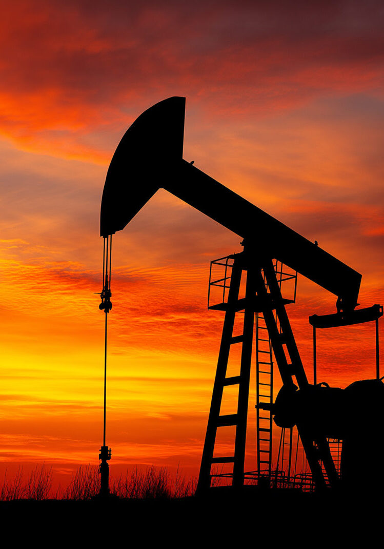 Oil drilling site in dry desert petroleum extraction and global energy supply concept Oil drilling site in dry desert petroleum extraction and global energy supply concept